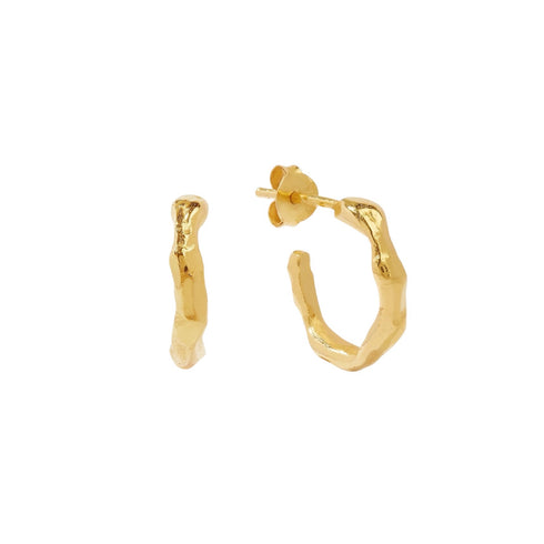 SMALL LUNA HOOPS GOLD